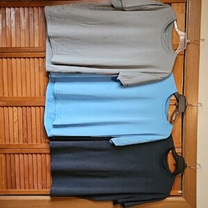 Men's Gray, Blue, and Black Sweater Set
